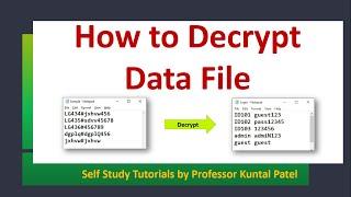 How to Decrypt Data File using C Programming | Caesar Cipher File Decryption