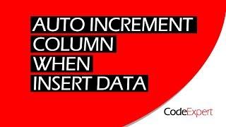 AUTO INCREMENT column when INSERT DATA (SQL)