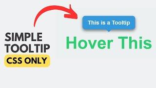 How to Make Tooltip on Hover using CSS Only - CSS Animation Tutorial