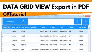 #azadeducation data grid view export in pdf