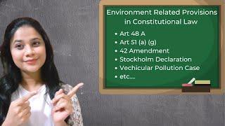 Environmental Law Provisions in India Constitutional Law ft. Art21, Art 14 etc. - UGC NET LAW