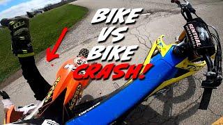 BIKER SLAMS INTO BIKER | Crashes, Road Rage & Crazy Moto Moments