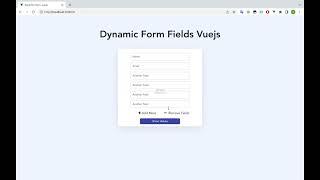 Dynamic Form Fields VueJS | Add & Remove