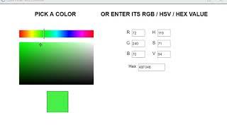 HSV RGB HEX Color Picker and Converter for Construct 3