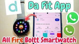 da fit app connect to fire boltt smartwatch | Da Fit Connect To Phone | da fit app