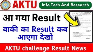 आ गया Result  | Aktu Result News, Aktu Challenge Evaluation, Aktu News