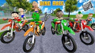 Bittu Sittu Ki Bike Race Competition | Gadi Wala Cartoon | Bike Race Cartoon | Cartoon Comedy