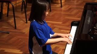 Audrey playing piano - Banyule Primary School Performance Soiree 2019