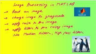 004 image processing using MATLAB read, add noise, filer application, color to grayscale