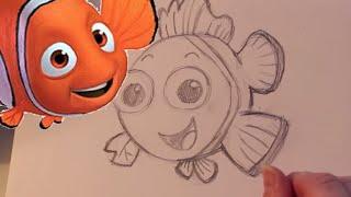 How to Draw NEMO from Pixar's Finding Nemo - @DramaticParrot