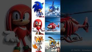 Sonic And Knuckles Transform Into Cool Helicopters #helicopter #sonic #sonicthehedgehog #cartoons