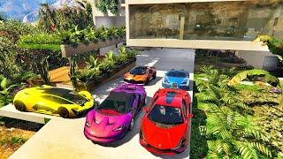 GTA 5-MICHAEL'S RICH LIFE MOVING TO LUXURY SECRET MANSION IN THE FOREST LAMBORGHINI| GAMEPLAY#12|