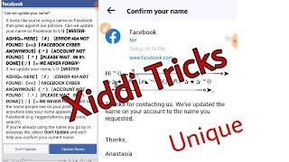 How To Make Unique Name Facebook Account By Xiddi