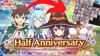 Gacha events - Konosuba fantastic days Half year anniversary reroll and tier list!!