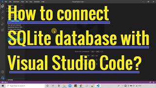 How to connect SQLite datbase with Visual Studio Code?