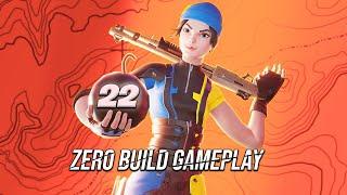 Fortnite Wildcat skin Blue style - Zero Build Mode gameplay (22 bomb)