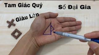 Tam giác quý giàu lớn số đại gia hiển thị trong lòng bàn tay