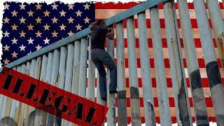 Как нелегальные мигранты перелезают стену на границе США и Мексики - Тихуана