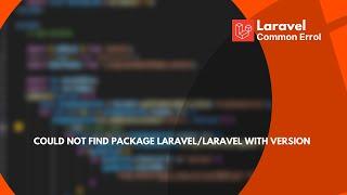 Laravel Common Error : Could not find package laravel/laravel with version #laravel #programming