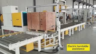 Vertical and horizontal strapping equipment that can be customized according to product size