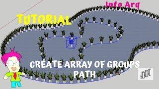 Create array of groups path / 1001bit plugin SketchUp