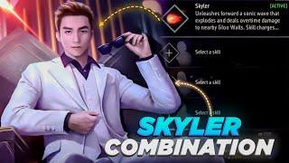 SKYLER ( BEST ) COMBINATION AFTER UPDATE // FREE FIRE SKYLER COMBINATION