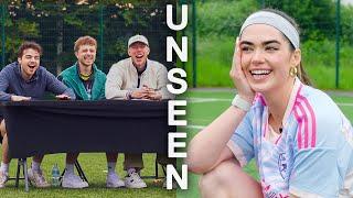 20 WOMEN VS 1 YOUTUBER: Football Edition | UNSEEN FOOTAGE