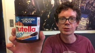 Nutella and Go mit Laugensticks im Test:  So schmecken Salzstangen mit Nutella!