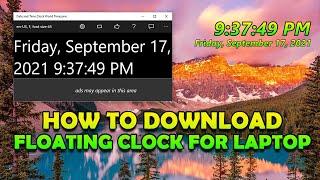 How to download floating clock for laptop