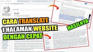 Cara Terjemahkan Seluruh Halaman Website (Inggris ke Indonesia dan Bahasa Lainnya)