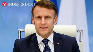 Emmanuel Macron holds minute of silence for victims of cyclone Chido