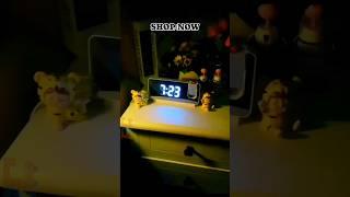 Digital Alarm Clock with USB Charger, 7.4″ Large LED Mirror Display Radio Alarm Clock #video