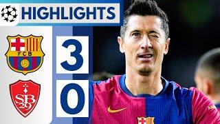 Barcelona vs Brest 3-0 | All GOALS & HIGHLIGHTS || UEFA Champions League!