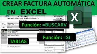 CREAR UNA FACTURA AUTOMÁTICA EN EXCEL - función BUSCARV - SI - con tablas