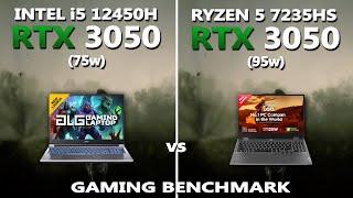 LENOVO LOQ vs ACER ALG GAMING BENCHMARK TEST | RTX 3050 (95w) vs (75w) Gaming Test |