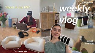 weekly vlog  | decor updates, new workout routine, new hobbies, work struggles, summery days