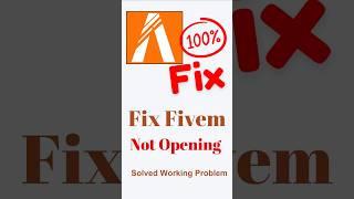 Fix FiveM Not Opening Problem