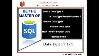 SQL-Data Type -Part -1 | Data Type Importance | Boolean Data Type | Interview Questions | Practical