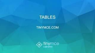 Creating Tables with TinyMCE