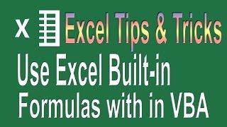 How to use Excel formulas in VBA | Excel VBA Programming Tips n Tricks # 2