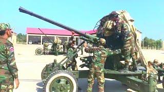 The action of training Air Defense gun 37mm