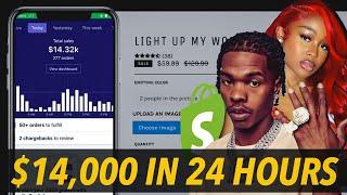 $14,407 IN 24 HOURS USING FAMOUS INFLUENCERS SHOPIFY DROPSHIPPING