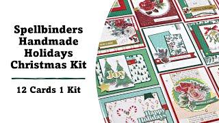 Spellbinders | Handmade Holidays Kit | 12 Cards 1 Kit