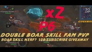 【Frostborn: Coop Survival】Double Boar Skill PVP  100 Subscribe Giveaway! #frostborn #pvp #boarskill