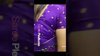 Preview 204: Hot Saree Romance | Hot Tamil Aunty | Satin silk saree hot | Hot pointed saree blouse