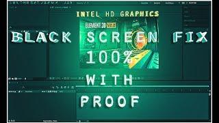 Element 3D -How to fix the black screen problem with intel HD graphic cards!! 100%