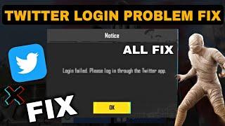 BGMI Fix Login failed please login through the twitter app || After Update Twitter Login Problem