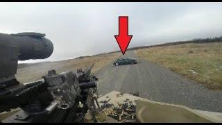 US Army Helmet Cam Of Humvee Machine Gunners Taking Out SVBIEDs During Simulated Combat Training