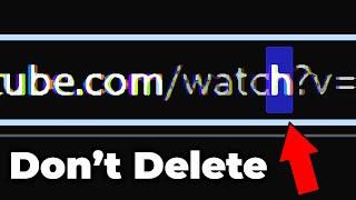 DON'T DELETE the "h" in watch on any Youtube Link