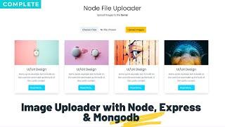 Multiple Image Uploader Using Node Express & MongoDB